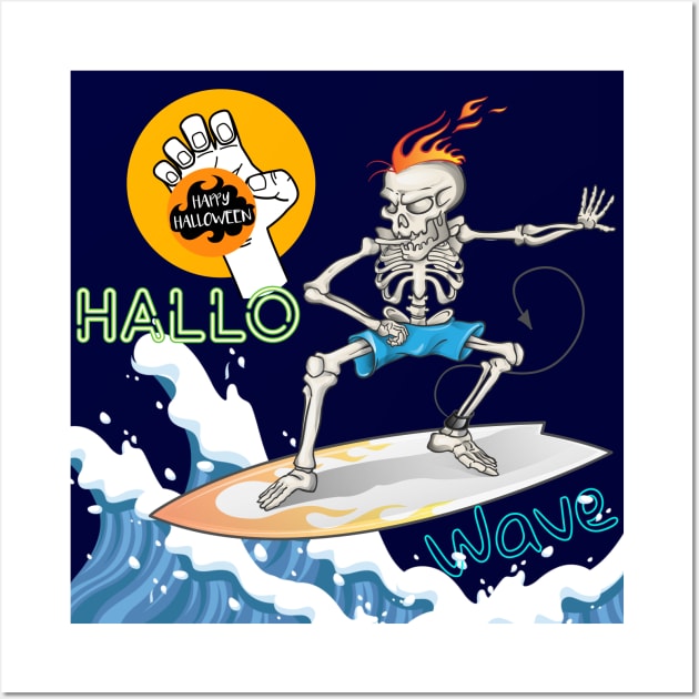 HALLOW - WAVE - Skeleton Wall Art by O.M design